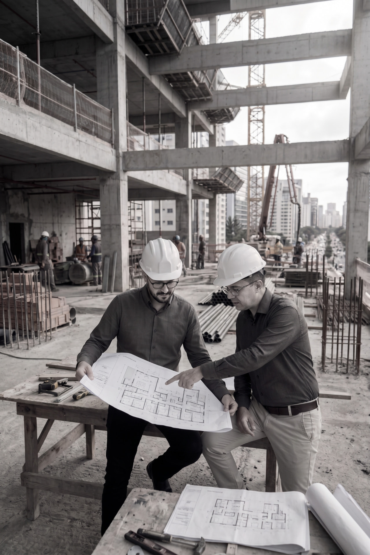 Diretoria Técnica da Engenharia Pro em obra